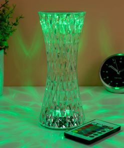 Kristallook LED-Lampe mit farbiger Beleuchtung