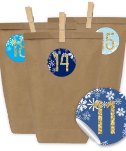 Adventskalender Tütenset mit Klammern – Design Nr 26