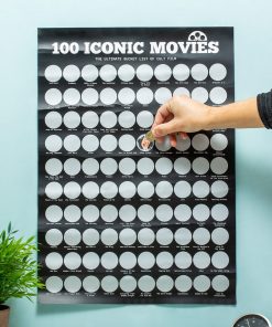 100 ikonische Filme Kratzplakat