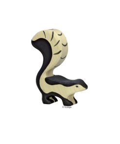 Holztiger Holzfigur Stinktier