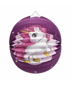 Lampion oder Laterne Einhorn, rund