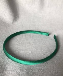 Haarreif aus Seidensatin, Smaragdgrün