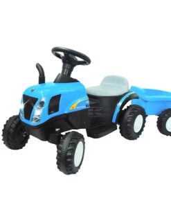 Aufsitztraktor New Hollandmit Anhänger blau 6V