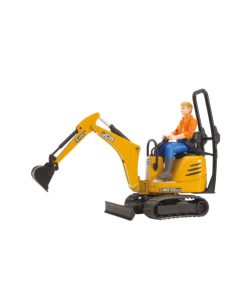 JCB Mikrobagger mit Arbeiter